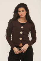 SHELL BUTTON DETAIL JUMPER (15318700360064)