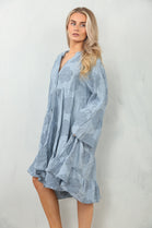 FLORAL EMDROIDERED SMOCK DRESS (15148437176704)