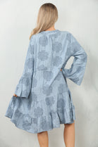 FLORAL EMDROIDERED SMOCK DRESS (15148437176704)