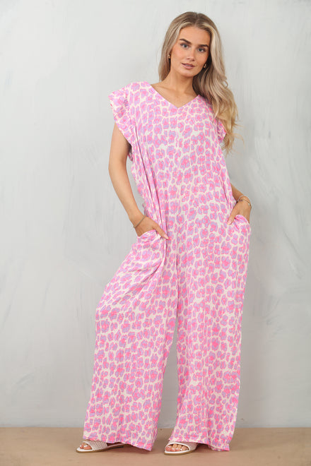 LEOPARD CHEESE CLOTH JUMPSUIT (15148478431616)