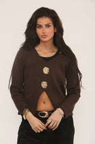 BIG GOLD BUTTON CUTOUT FRONT JUMPER (15313743872384)