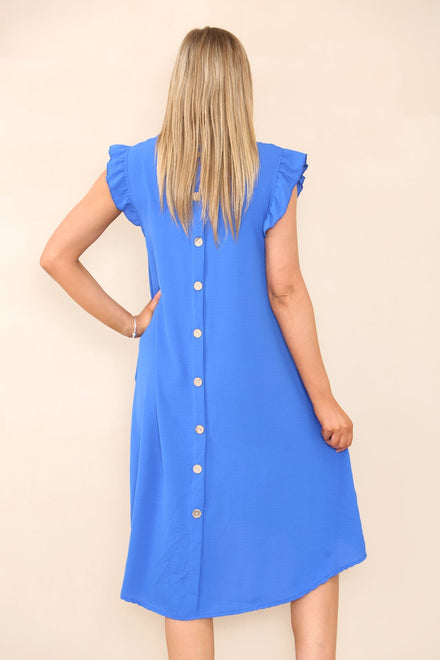 BUTTON BACK POCKET DRESS (8018382192888) (8020772454648) (8363983601912) (8451925704952) (15110480036224)