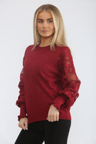 LACE SLEEVE JUMPER