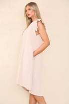 BUTTON BACK POCKET DRESS (8018382553336) (8413479076088)