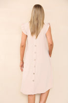 BUTTON BACK POCKET DRESS (8018382553336) (8413479076088)