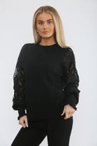 LACE SLEEVE JUMPER