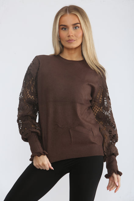 LACE SLEEVE JUMPER
