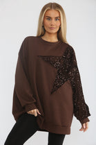 SIDE SEQUIN STAR SWEAT