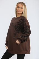 SIDE SEQUIN STAR SWEAT