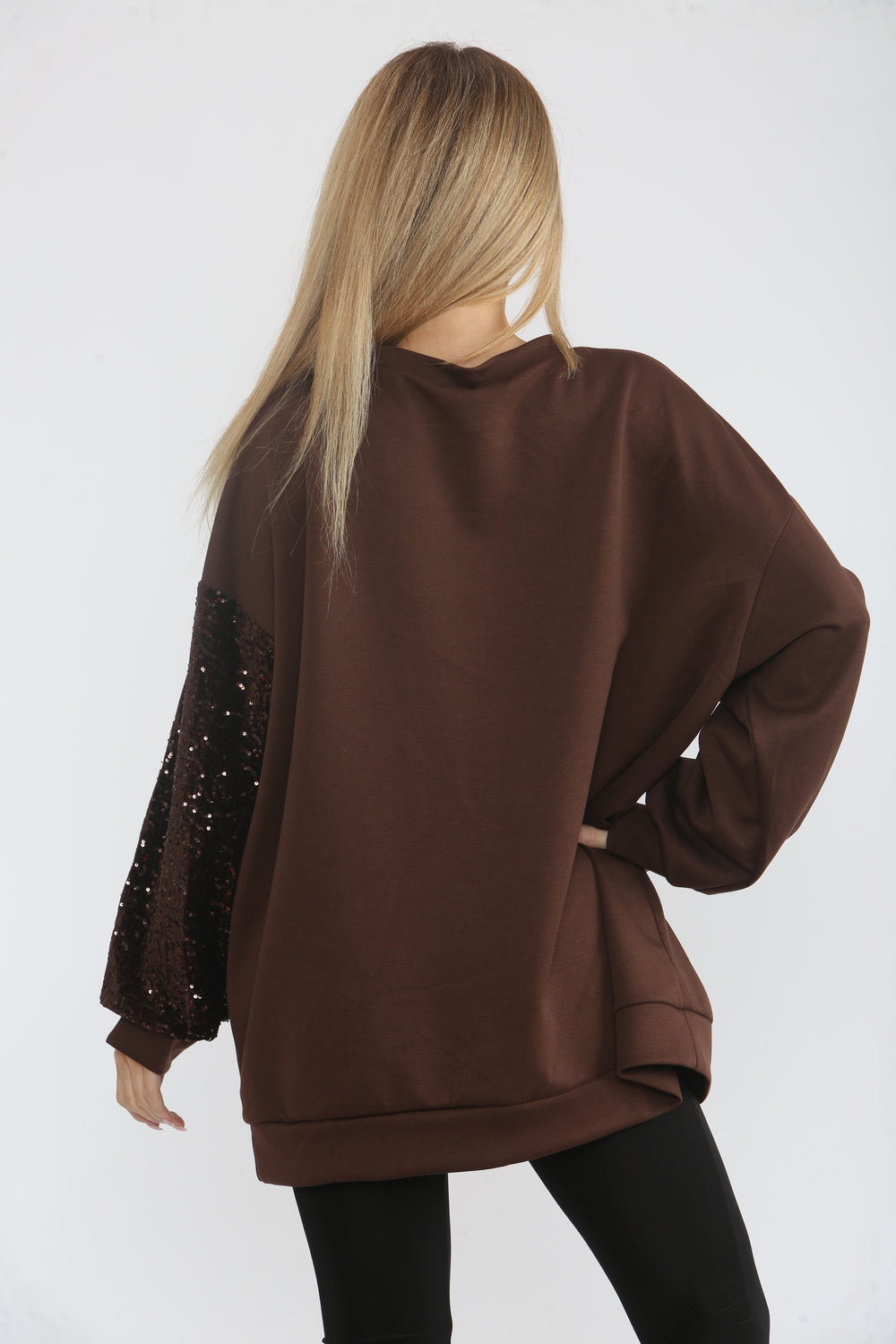 SIDE SEQUIN STAR SWEAT