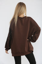 SIDE SEQUIN STAR SWEAT