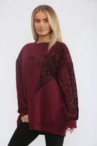 SIDE SEQUIN STAR SWEAT