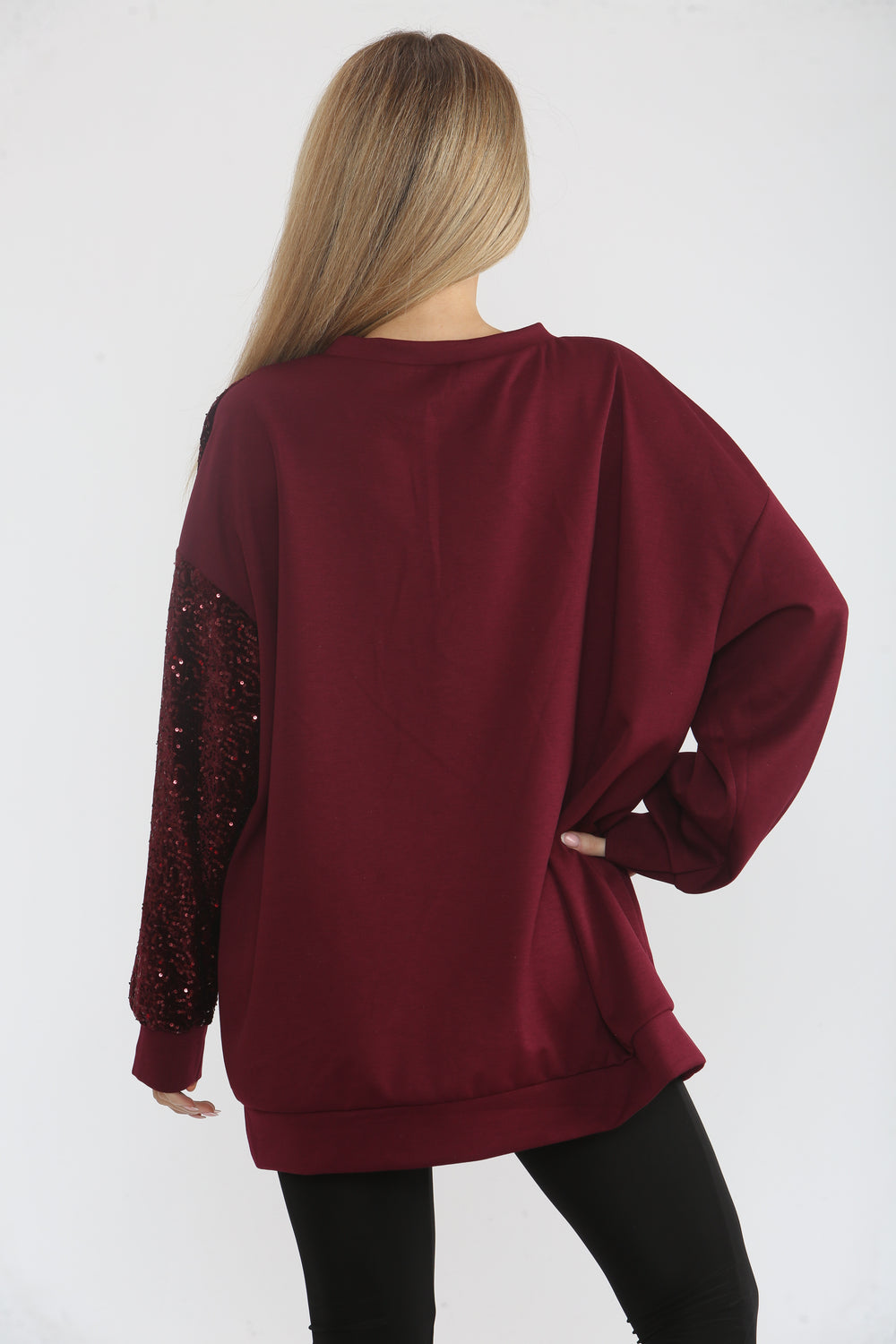 SIDE SEQUIN STAR SWEAT