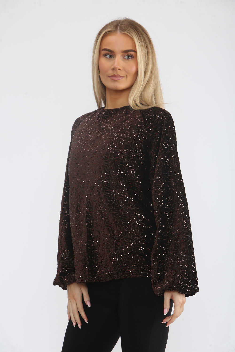 BOW BACK EMBELLISHED BLOUSE
