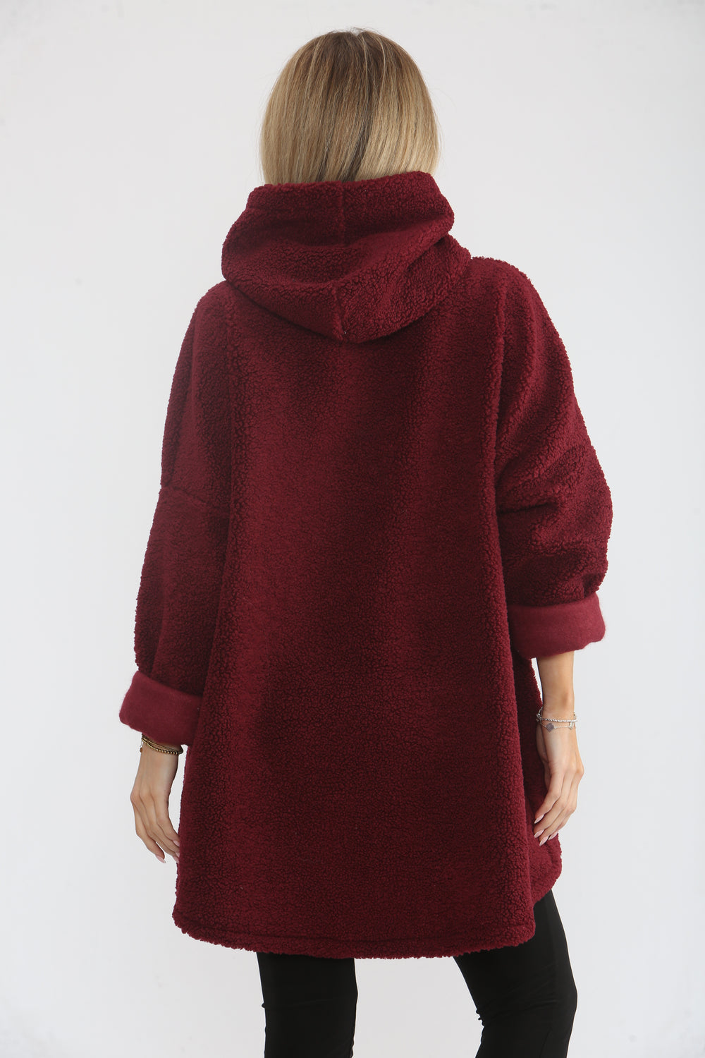 TEDDY SLOGAN PATCH HOODIE