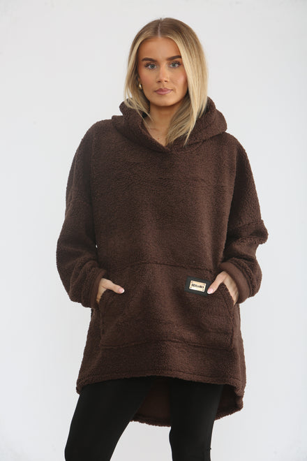 TEDDY SLOGAN PATCH HOODIE