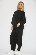 RHEINSTONE CARROT SEAM LOUGE SET