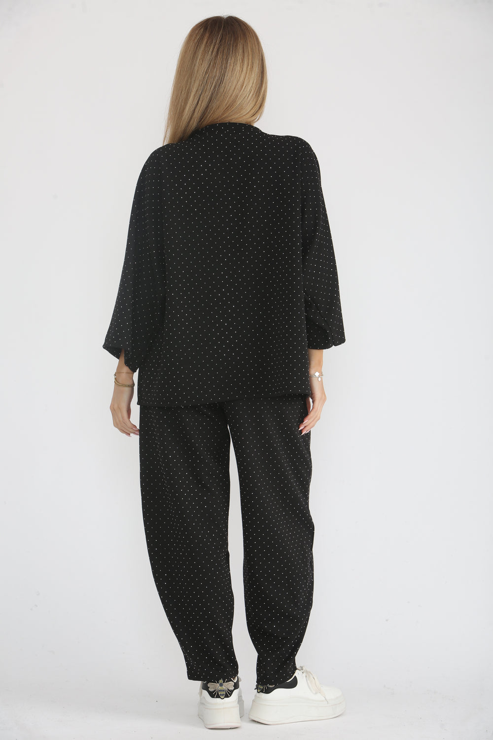 RHEINSTONE CARROT SEAM LOUGE SET