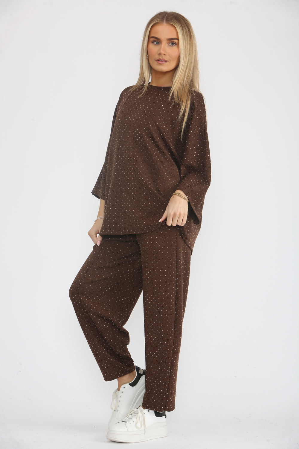 RHEINSTONE CARROT SEAM LOUGE SET