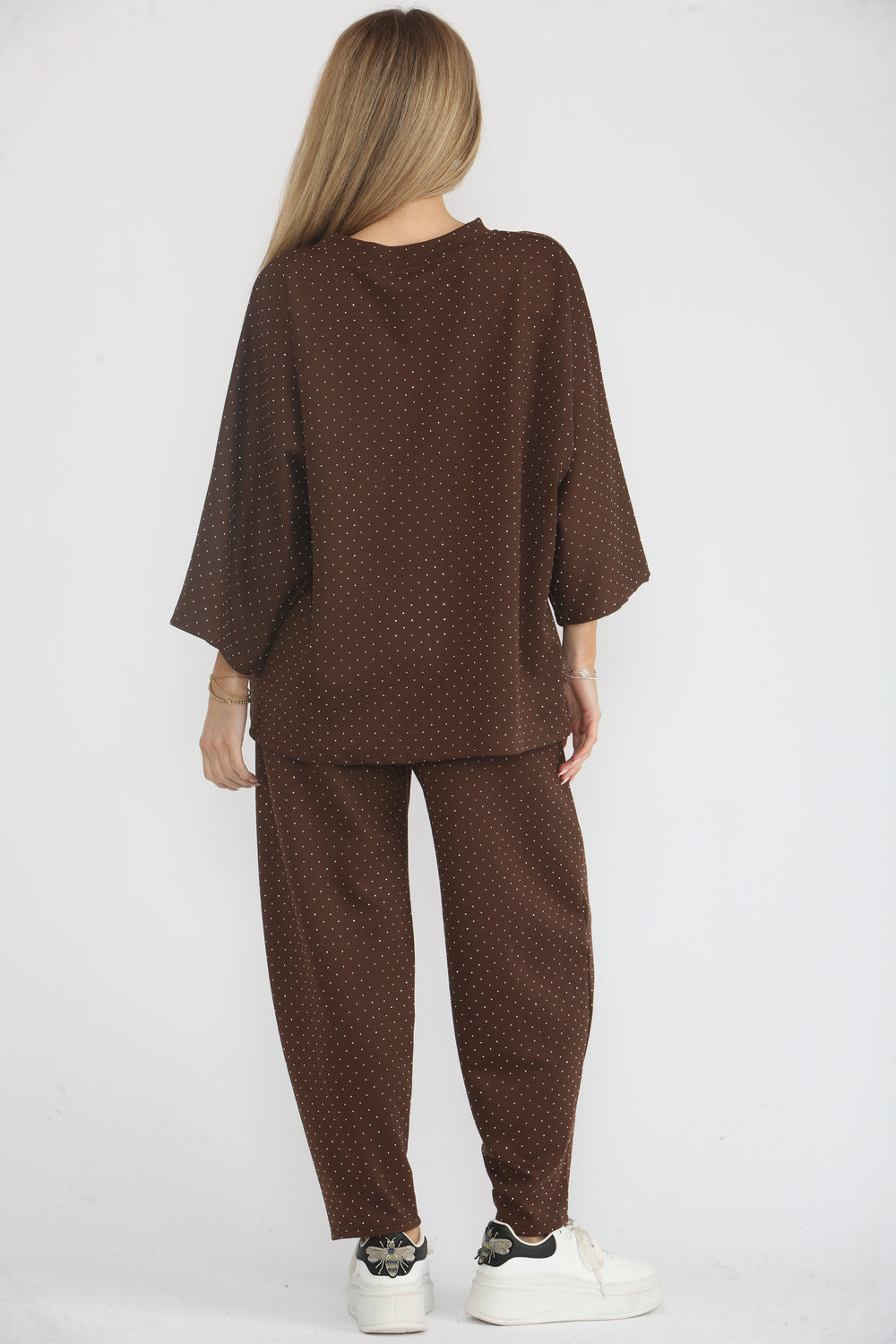 RHEINSTONE CARROT SEAM LOUGE SET