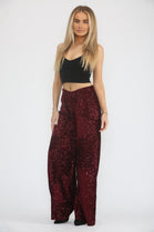 FLARE SEQUIN TROUSER