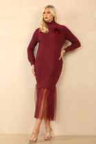 AMY FLOWER PATCH TULLE JUMPER DRESS (14858324443520)