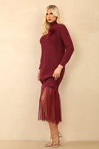 AMY FLOWER PATCH TULLE JUMPER DRESS (14858324443520)