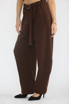 BELTED BARREL TROUSER