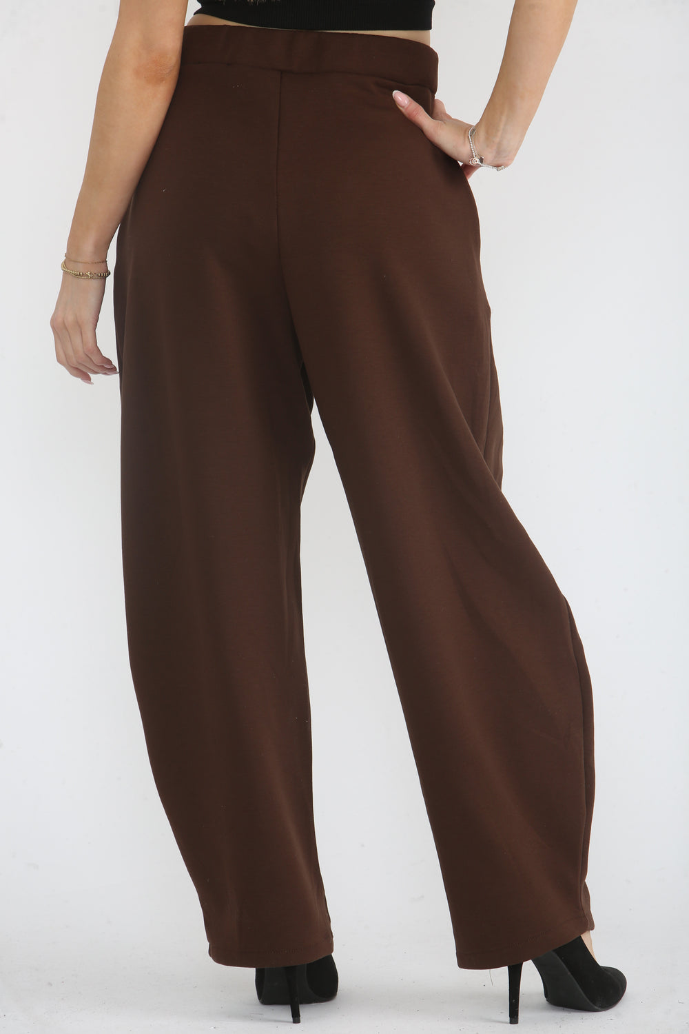 BELTED BARREL TROUSER
