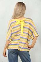 ZIG ZAG PRINT BACK BOW TOP (15148474564992)