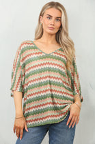 ZIG ZAG PRINT BACK BOW TOP (15148475416960)