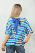 ZIG ZAG PRINT BACK BOW TOP (15148475711872)