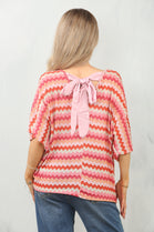 ZIG ZAG PRINT BAK BOW TOP (15148473713024)