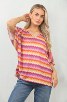 ZIG ZAG PRINT BACK BOW TOP (15148476006784)