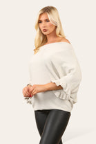 FRILL SLEEVE JUMPER (8678175211768) (8692398948600)