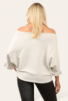 FRILL SLEEVE JUMPER (8678175211768) (8692398948600)
