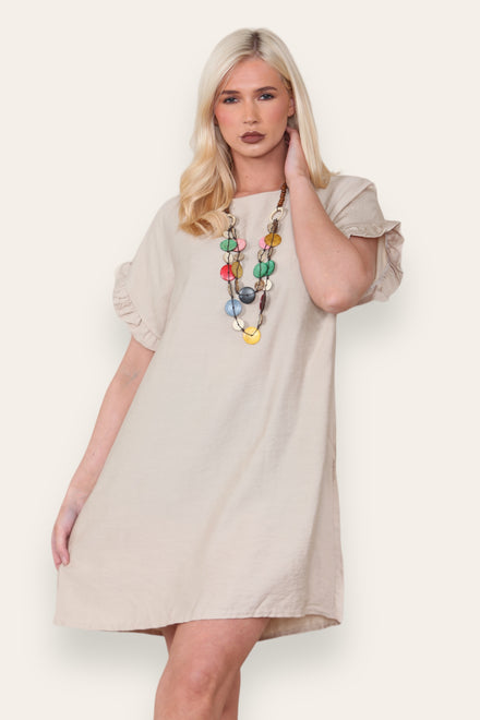NECKLACE FRILL SLEEVE TUNIC (8324939219192)