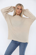 CHUNKY KNIT BALLOON SLEEVE JUMPER