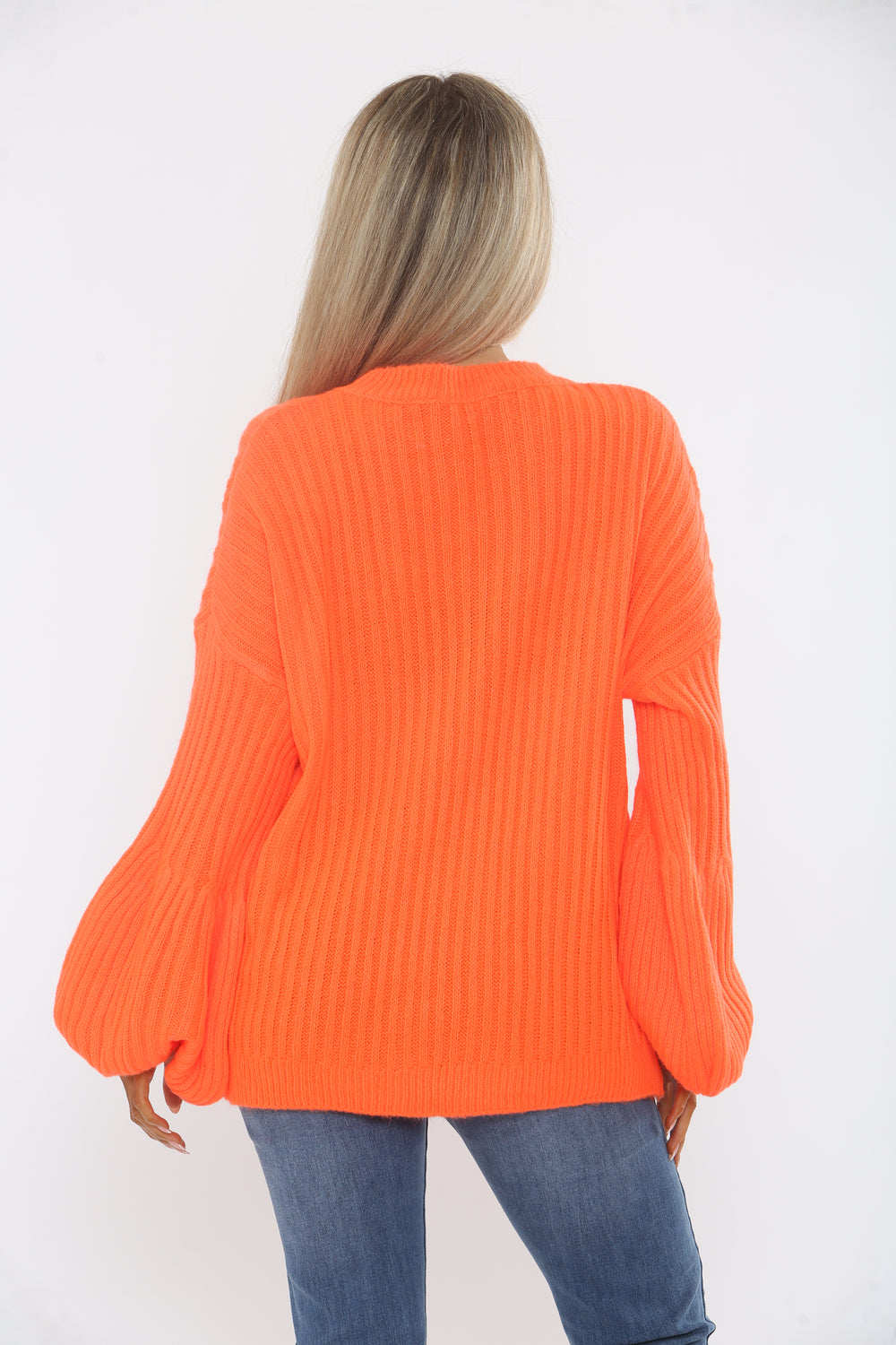 CHUNKY KNIT BALLOON SLEEVE JUMPER