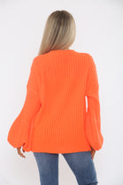 CHUNKY KNIT BALLOON SLEEVE JUMPER