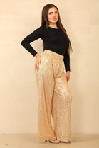 BELEN FLARE SEQUIN TROUSER (14859965694336)