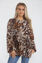 PLEATED ABSTRACT BLOUSE