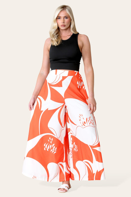 PRINTED FLARED TROUSER (8506775437560)