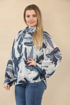 BOW PRINTED PLEATED TOP (15078130844032)