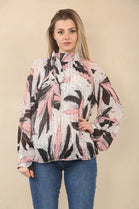 BOW PRINTED PLEATED TOP (15078143099264)