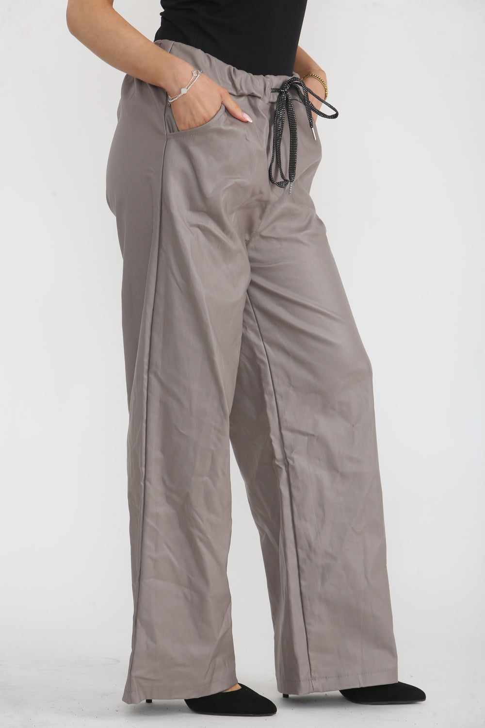 FLARE PU TROUSER