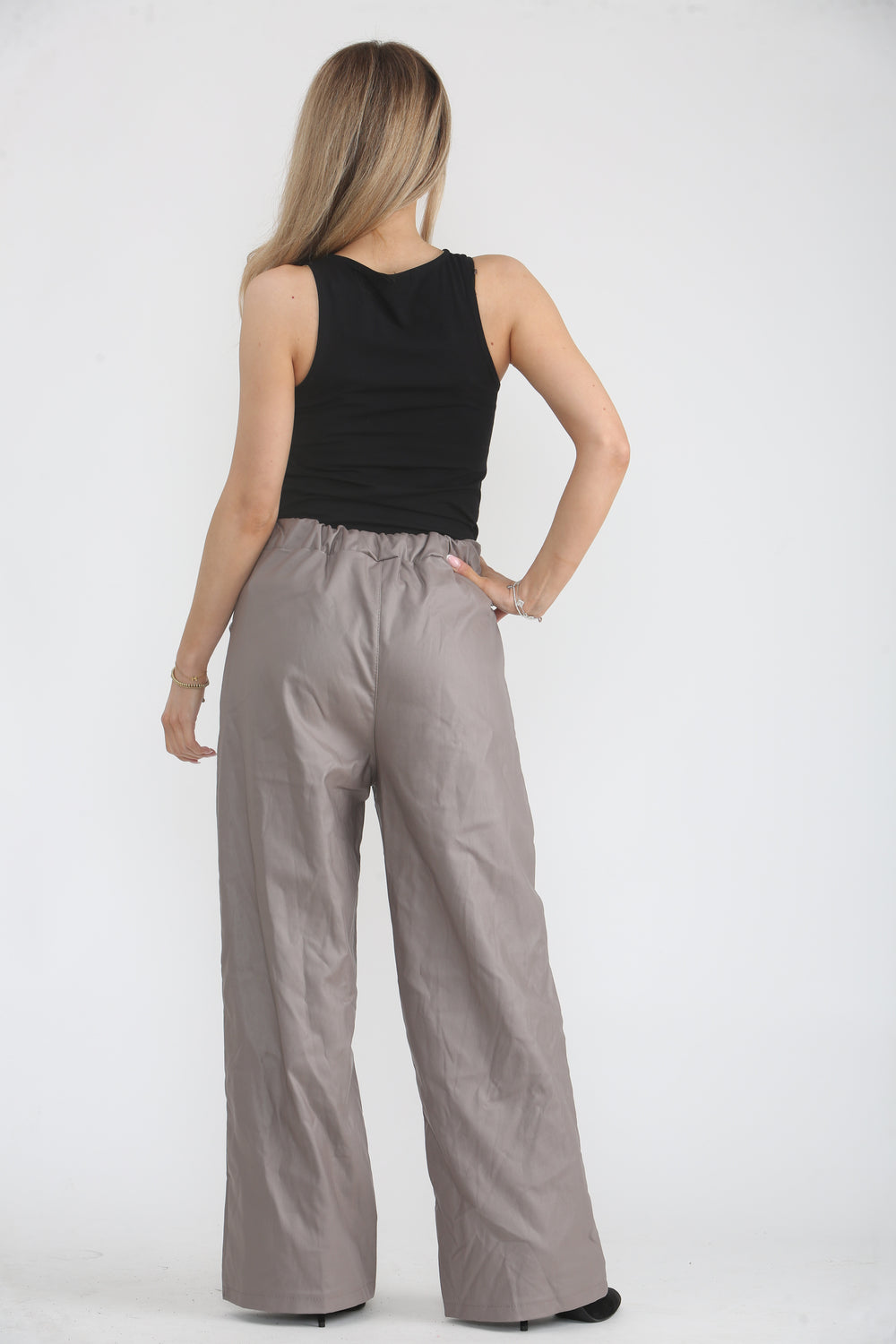 FLARE PU TROUSER