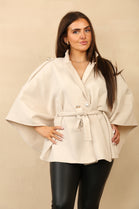 BELTED SHOULDER GOLDBUTTON CAPE (14860003410304)
