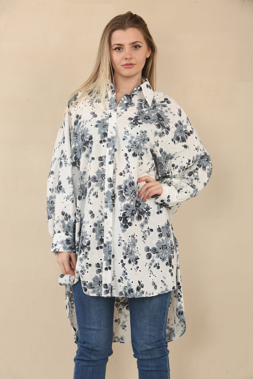 ANGLAISE PRINTED OVERSIZED SHIRT (15081613787520)