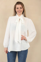 BOW BASIC BLOUSE (15079012139392)